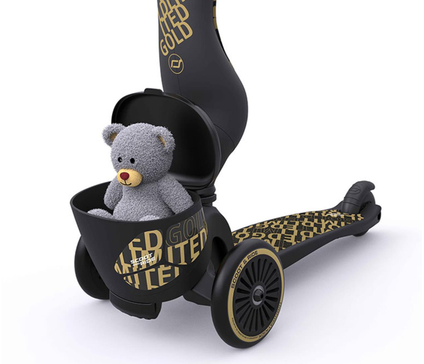 Scoot & Ride Highwaykick 1 Lifestyle Jeździk i hulajnoga 2w1 Black & Gold - 1040358 - zdjęcie 6